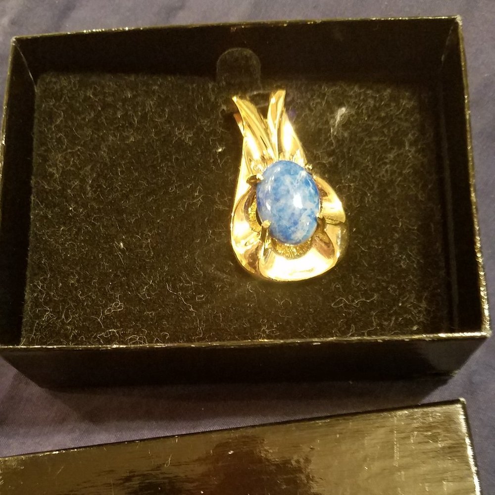 R.J. Graziano Blue and Gold pendant (only) for large chain